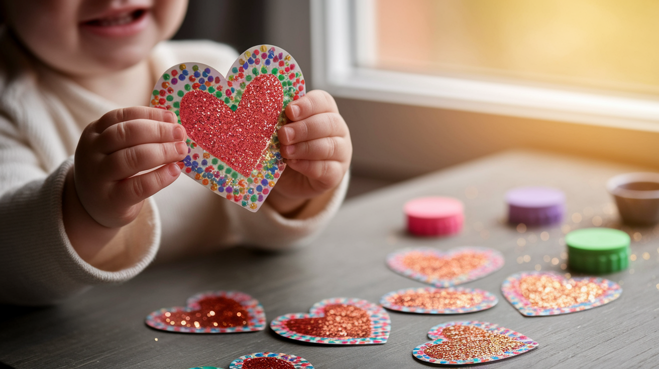 Create Heart-Shaped Stickers Together