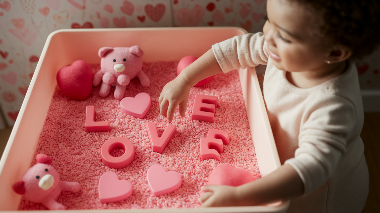 Make a Love-Themed Sensory Bin