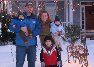 Sally Nystrom and her adorable family. Glad their mama is taking the time to do something good for herself!